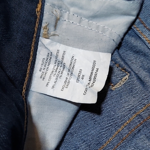 Lee Riders Navy Blue Denim Capri Jeans Size 4M - Picture 6 of 14